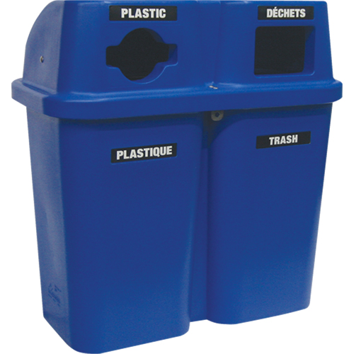 Contenants de recyclage Bullseye, Bord de rue, Plastique, 2 x 22 gal. US SPOC Demo