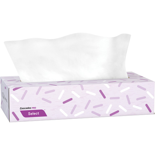 Papier-mouchoir Pro Select, 2 pli, 7,3" lo x 8,1" la, 100 feuilles/boîte SPOC Demo