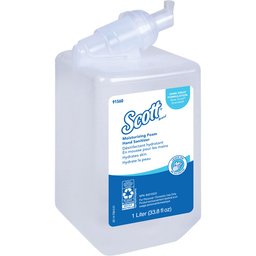 D&eacute;sinfectant moussant et hydratant pour les mains Pro de Scott, 1000 ml, Cartouche de recharge, 62% alcool SPOC Demo