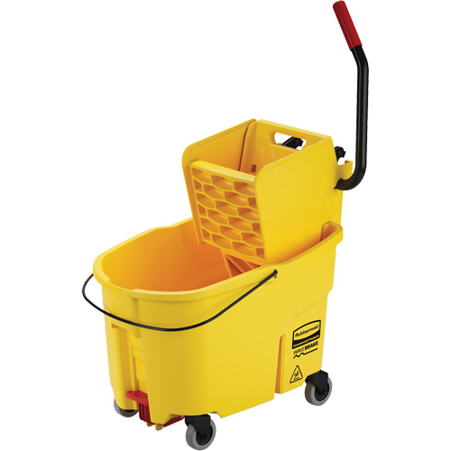 WaveBrake&reg; Mop Bucket & Wringer Combo Pack, Side Press, 11 US Gal. (44 Quart), Yellow SPOC Demo