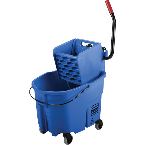 WaveBrake&reg; Mop Bucket & Wringer Combo Pack, Side Press, 8.75 US Gal.(35 Quart), Blue SPOC Demo