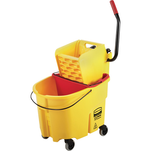 WaveBrake&reg; Mop Bucket & Wringer Combo Pack, Side Press, 8.75 US Gal.(35 Quart), Yellow SPOC Demo