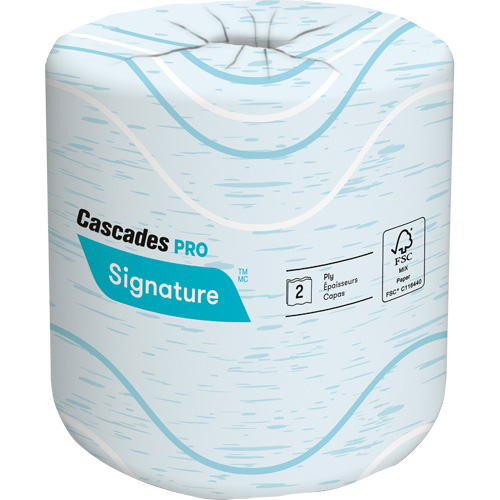 Pro Signature Toilet Paper, 2 Ply, 400 Sheets/Roll, 133' Length, White SPOC Demo