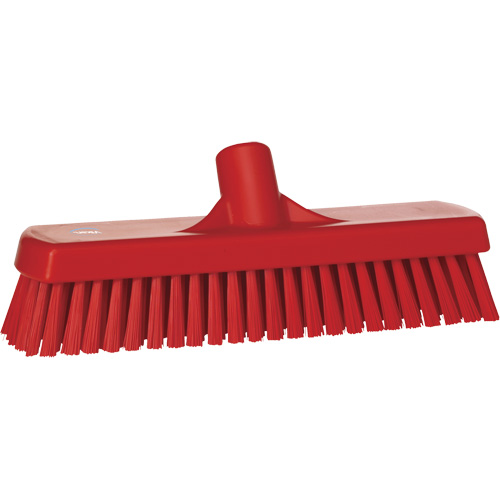 Brosse &agrave; r&eacute;curer pour planchers et murs, Crins Ferme, 12", Polyester, Rouge SPOC Demo