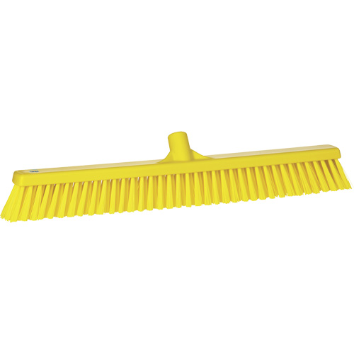 Balai-brosse &agrave; soies combin&eacute;es, Crins Cors&eacute;/Fin, 24", Polyester, Jaune SPOC Demo