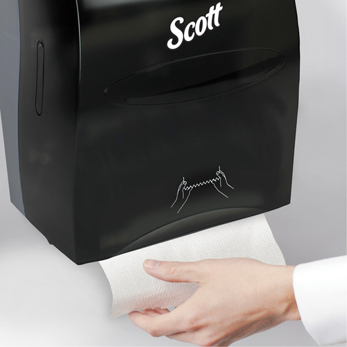 Distributeur d'essuie-mains Essential de Scott, Manuel/Sans contact, 12,63" la x 10,2" p x 16,13" h SPOC Demo