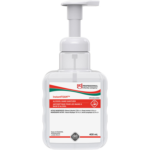 InstantFoam&reg; Hand Sanitizer, 400 ml, Pump Bottle, 70% Alcohol SPOC Demo