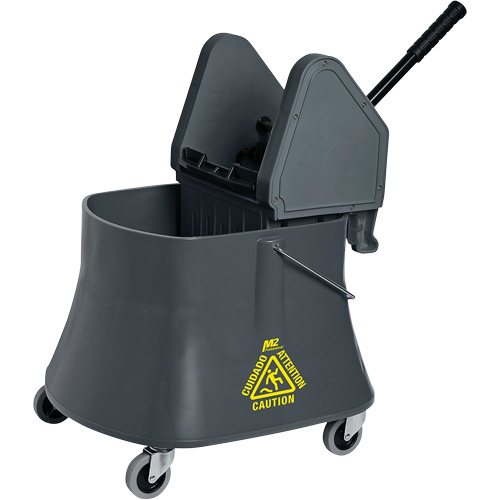 Champ Bucket & Wringer Combo, Down Press, 10 US Gal.(40 Quart), Grey SPOC Demo
