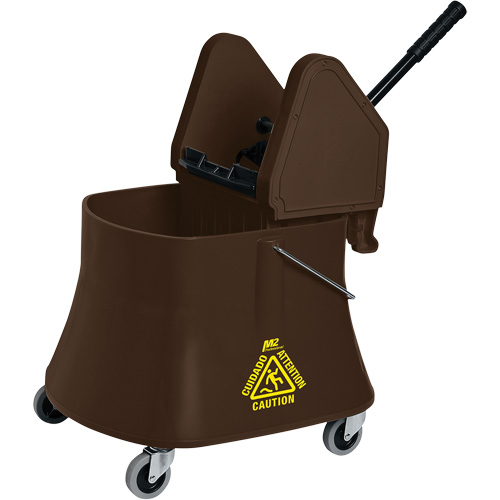 Champ Bucket & Wringer Combo, Down Press, 10 US Gal.(40 Quart), Brown SPOC Demo