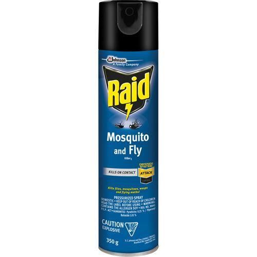 Insecticide contre les moustiques et les mouches Raid, 350 g, &agrave; base de solvant SPOC Demo