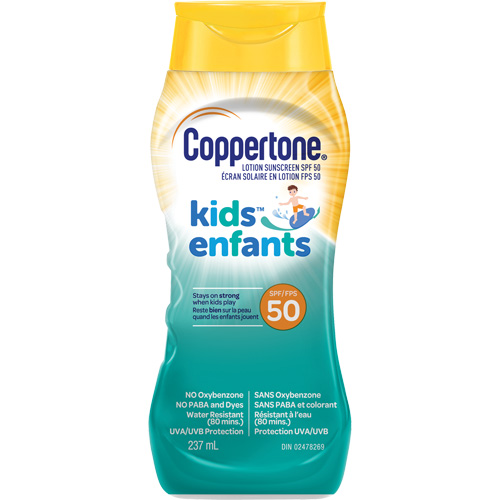 Kids Water Resistant Sunscreen, SPF 50, Lotion SPOC Demo