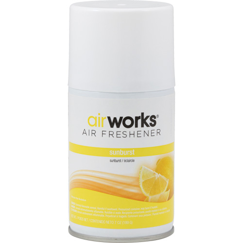 AirWorks&reg; Metered Air Fresheners, Sunburst, Aerosol Can SPOC Demo