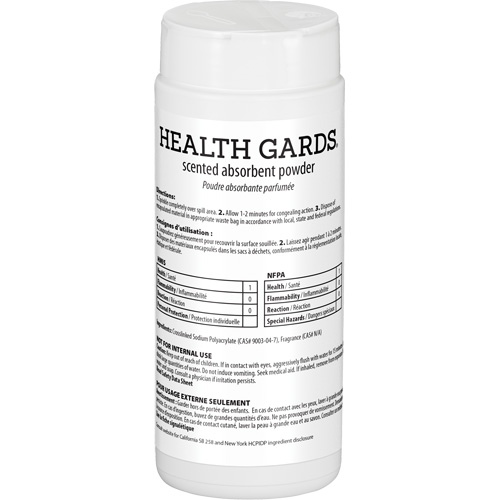 Poudre absorbante parfum&eacute;e Health Gards, 16 oz, Canette SPOC Demo