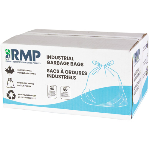 Sacs &agrave; d&eacute;chets de calibre industriel, 3T-Fort, 35" la x 50" lo, 3 mils, Transparent, Capacit&eacute; 194 L (44 gal.) SPOC Demo