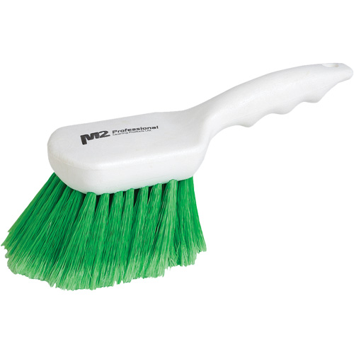 Short Handle Detail Brush, 9" L, Synthetic Bristles, Green SPOC Demo