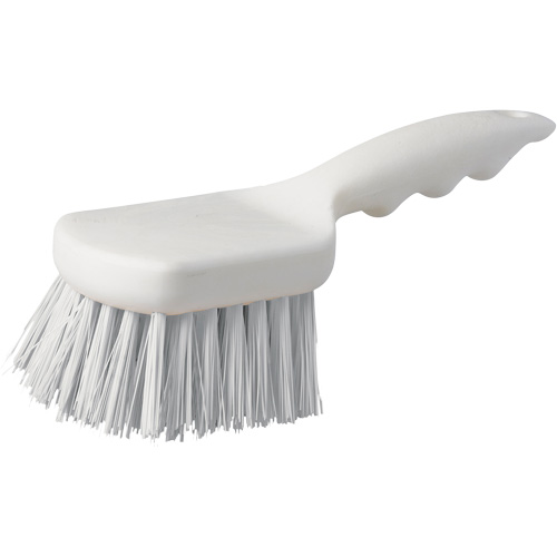 Short Handle Pot Brush, 9" L, Polypropylene Bristles, White SPOC Demo