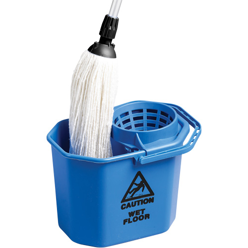 Heavy-Duty Mop Cone Pail, Strainer, 3 US Gal. (12 Quart), Blue SPOC Demo