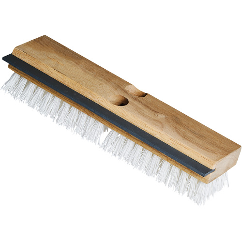 Utility Scrub Brush & Squeegee, 11" L, Polypropylene Bristles, White SPOC Demo