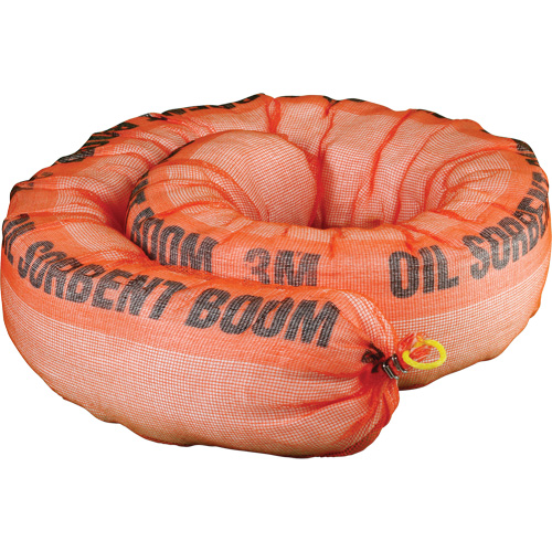 Barri&egrave;re de pollution absorbante pour produits p&eacute;troliers, Huile seulement, 1,5' lo x 10" la, Absorption 69,3 gal SPOC Demo