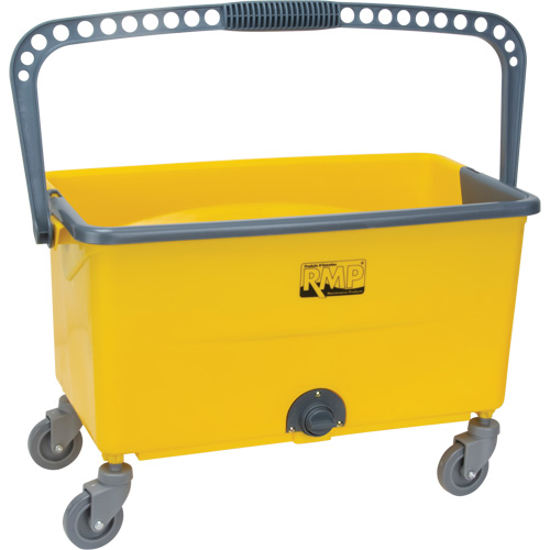 Microfibre Mop Bucket & Wringer, Strainer, 11 US Gal. (44 Quart), Yellow SPOC Demo