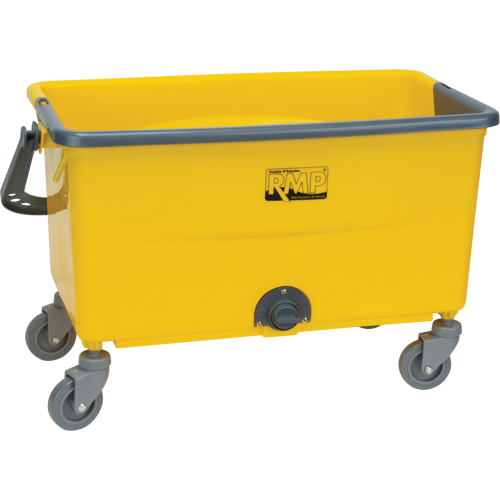 Microfibre Mop Bucket & Wringer, Strainer, 11 US Gal. (44 Quart), Yellow SPOC Demo