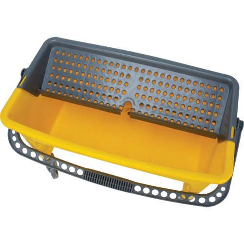 Microfibre Mop Bucket & Wringer, Strainer, 11 US Gal. (44 Quart), Yellow SPOC Demo