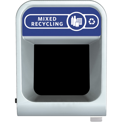 Conteneur pour d&eacute;chets de recyclage m&eacute;lang&eacute;s Configure, Vrac/Bord de rue/De bureau, Acier, 33 gal. US SPOC Demo