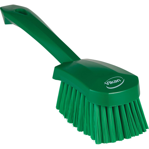 Brosse &agrave; r&eacute;curer avec manche court, Soies Doux, Longueur de 10-1/2", Vert SPOC Demo