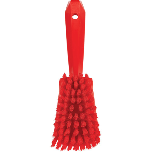 Brosse &agrave; r&eacute;curer avec manche court, Soies Doux, Longueur de 10-1/2", Rouge SPOC Demo