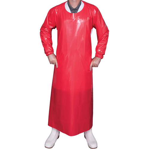 Top Dog 6 Mil. Gown, Large, Red, Polyurethane SPOC Demo