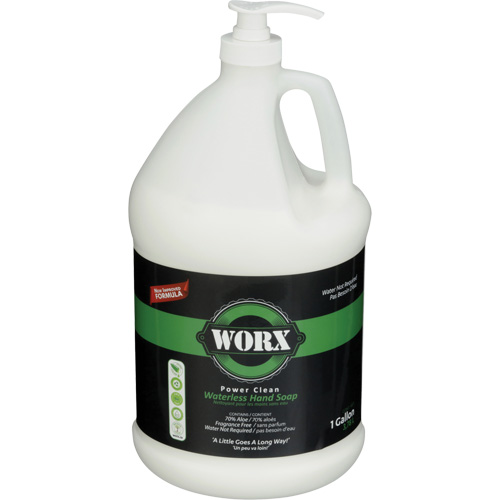Savon pour les mains sans eau Power Clean, Liquide, 3,78 L, Sans parfum SPOC Demo
