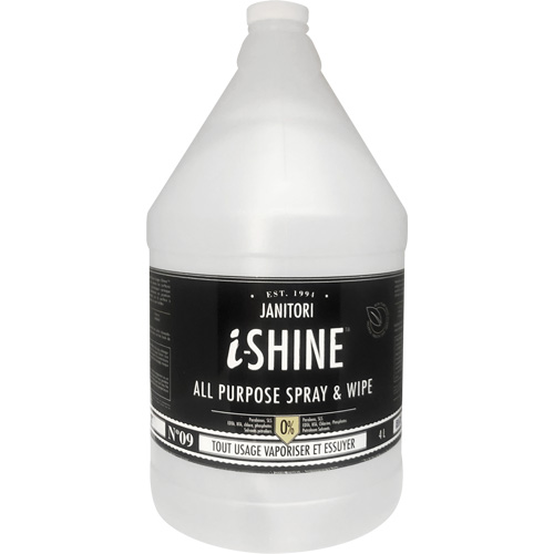 Nettoyant polyvalent &agrave; vaporiser et essuyer Janitori i-Shine, 4 L, Cruche SPOC Demo