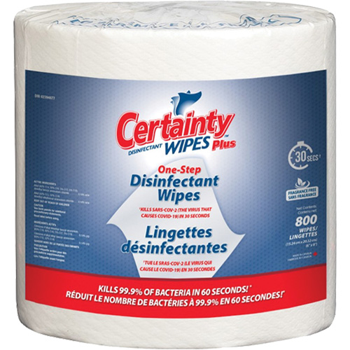 Plus Disinfectant Wipes, 7-9/10" x 5-9/10", 800 Count SPOC Demo