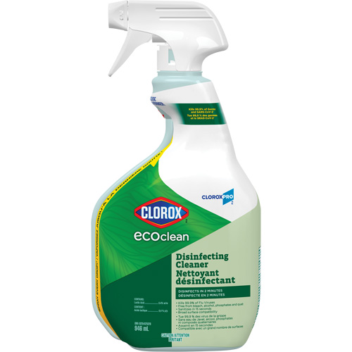 CloroxPro Clorox EcoClean Disinfecting Cleaner, 946 ml, Trigger Bottle SPOC Demo
