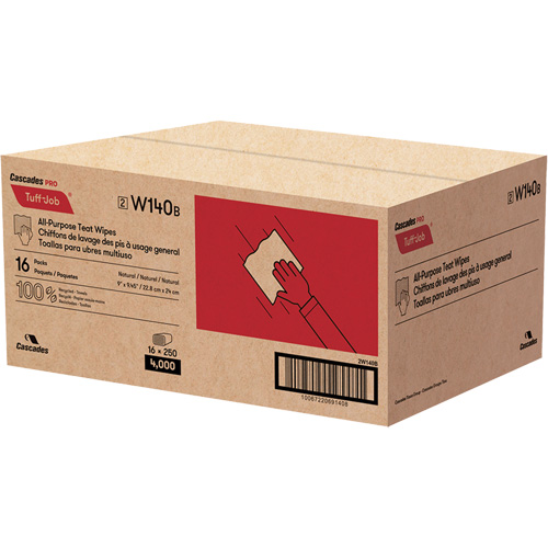 PRO Tuff-Job&reg; Teat Wipes, All-Purpose, 10-1/4" L x 9-1/8" W SPOC Demo