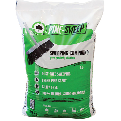 Pine Sweep Biodegradable Sweeping Compound, Bag, 44 lbs. (20 kg) SPOC Demo