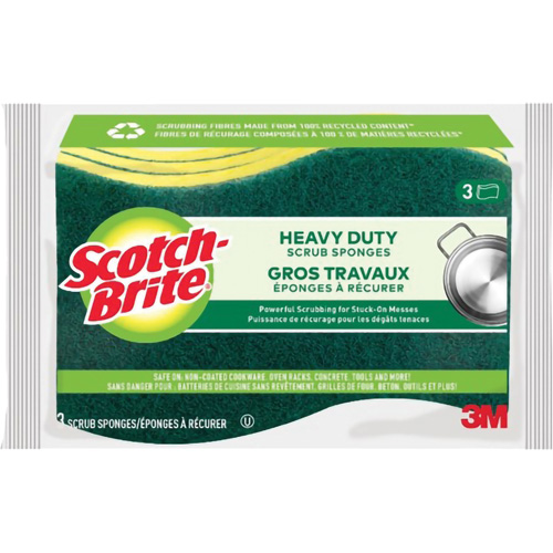 &eacute;ponge &agrave; r&eacute;curer pour les travaux intenses Scotch-Brite, &agrave; r&eacute;curer, 2-3/5" la x 4-2/5" l SPOC Demo