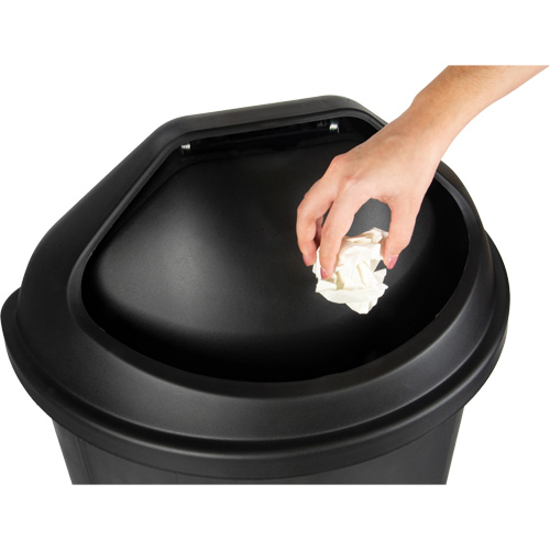 Half-Round Garbage Bin, Polyethylene, 21 US gal. SPOC Demo
