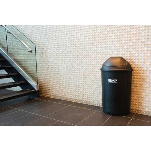 Half-Round Garbage Bin, Polyethylene, 21 US gal. SPOC Demo