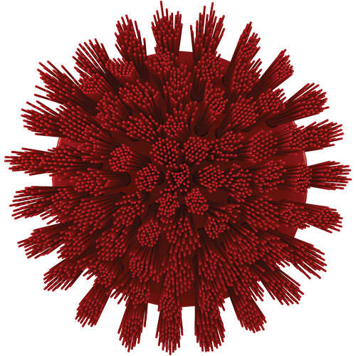 Brosse ronde HyDrive pour perceuse, Soies Tr&egrave;s ferme, Longueur de 3-1/10", Rouge SPOC Demo