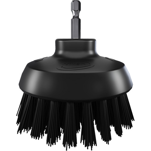 Brosse ronde HyDrive pour perceuse, Soies Tr&egrave;s ferme, Longueur de 3-1/10", Noir SPOC Demo