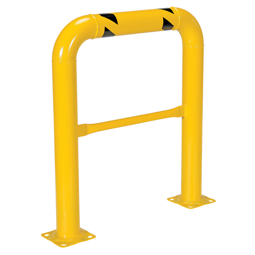Garde-corps &agrave; profil &eacute;lev&eacute; pour machines, 3' la x 3,5' h, Jaune SPOC Demo