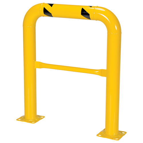 Garde-corps &agrave; profil &eacute;lev&eacute; pour machines, 3' la x 3,5' h, Jaune SPOC Demo