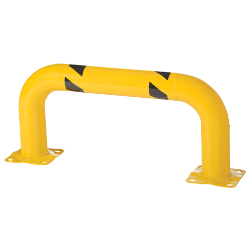 Garde-corps &agrave; profil bas pour rayonnages, 3' la x 1,4' h, Jaune SPOC Demo
