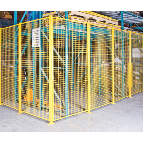 Wire Mesh Partition Components - Universal Posts, 10-1/4' H SPOC Demo
