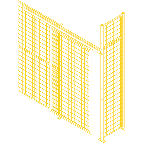 Wire Mesh Partition Components - Sliding Doors, 8' W x 10' H SPOC Demo