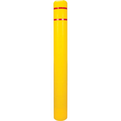 Capuchon en poly&eacute;thyl&egrave;ne pour borne de protection, 6-5/8" dia. x 60" l, Rouge/Jaune SPOC Demo