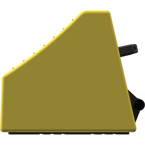 Checkers Safety Heavy-Duty Ultra Class Mining Wheel Chock, HDPE, Yellow, 14-1/2" W x 17-1/2" D x 16" H SPOC Demo