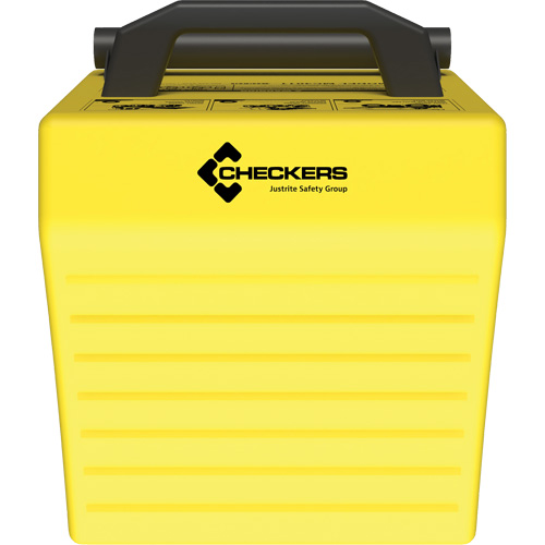 Checkers Safety Heavy-Duty Ultra Class Mining Wheel Chock, HDPE, Yellow, 14-1/2" W x 17-1/2" D x 16" H SPOC Demo
