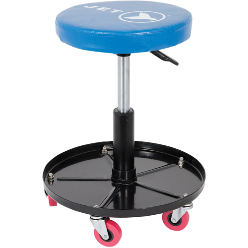 JMS-642A Adjustable Mechanic's Roller Seat, Vinyl, Blue, 300 lbs. Capacity SPOC Demo